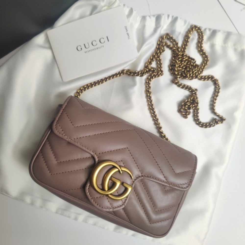 Gucci Super Mini Marmont Bag Dusty Pink